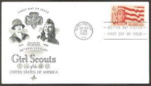 U.S.A. SC#1199 Girl Scouts 50th Anniversary (1962) FDC