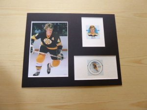 Bobby Orr NHL Canada stamp and mounted photograph mount size 8 x 10