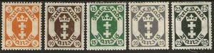 Danzig 63-67, mint hinge remnants 1921.  (d32)