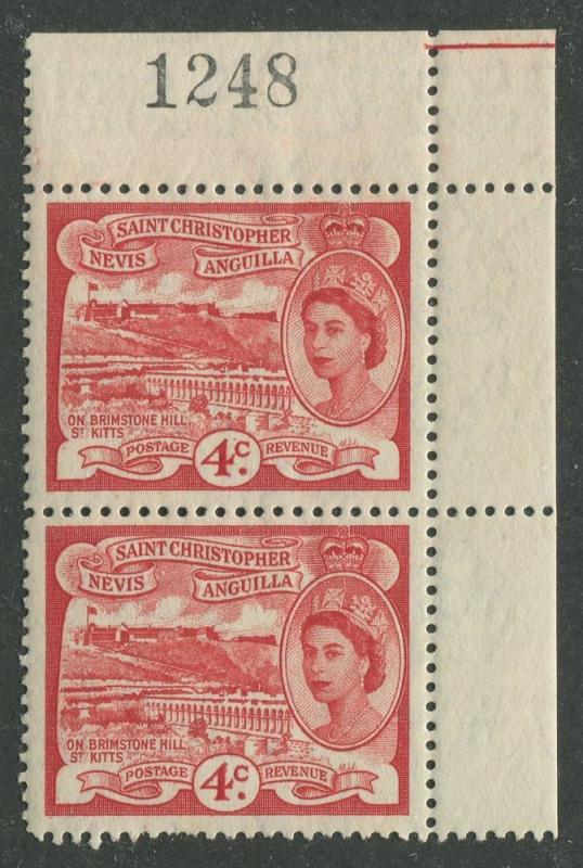 ST. CHRISTOPHER NEVIS & ANGUILLA #124 MINT PAIR