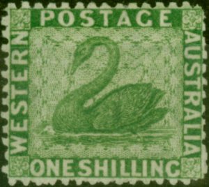 Western Australia 1865 1s Bright Green SG61 Fine & Fresh MM