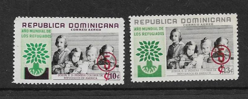 DOMINICAN REPUBLIC, CB19-CB20, MNH, WORLD REFUGEE YEAR