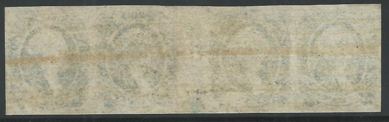 CSA Scott #13 Mint POG LH Gutter Strip of 4 Confederate Stamps VF