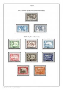 Aden 1937-1965 PDF (DIGITAL)  STAMP ALBUM PAGES