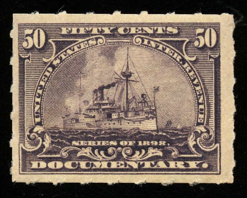 B274 U.S. Revenue Scott R171 50-cent Battleship mint never hinged