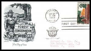 US 1122 Forest Conservation Artmaster Typed FDC