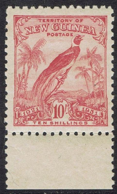 NEW GUINEA 1931 DATED BIRD 10/- MNH **