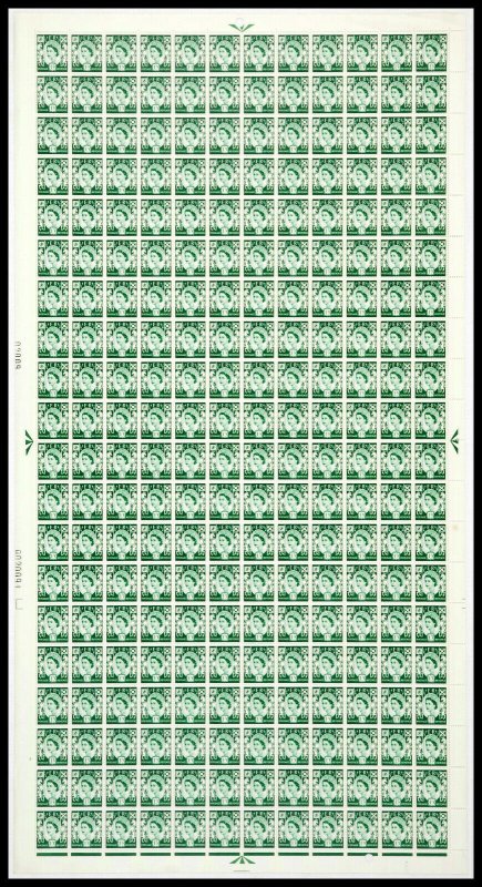 Sg XS22 1/3 Scotland on Cream paper Cyl 4 No Dot Full Sheet UNMOUNTED MINT