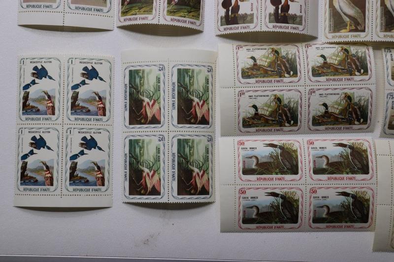 Haiti Audubon Bird print poster art stamp blocks mint MNH set 15 1975 un-issued