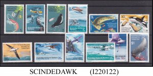 AUSTRALIA ANTARCTICA TERRITORY - 1973 ANTARCTIC WILDLIFE & AIRCRAFT 12V - MNH