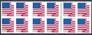 United States #5262a Flag (2018). Double-sided booklet of 20. APU Printing. MNH