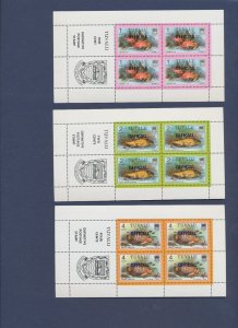 TUVALU - Scott 01-019 - MNH Booklet panes of four each - Fish - 1981 - six scans