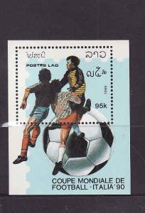 Laos-Sc#907a-Unused NH sheet-Sports-Soccer-World Cup-Italia