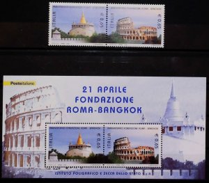 Thailand Italy Joint Issue 2004 MNH** Sheet 14690