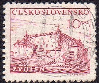 Czechoslovakia 393 - Used - 10k Zvolen Castle (1949)