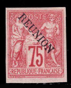 MOMEN FRENCH REUNION SC #15 1891 IMPERF MINT OG H SIGNED VF $475 LOT #68715*