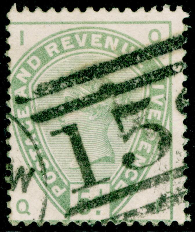 SG193, 5d dull green, USED. Cat £200. QI 