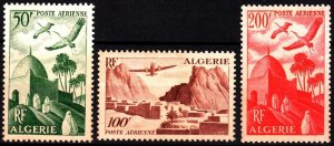 ALGERIA 1949 Airmail: Birds Architecture Plane. Complete set, MNH