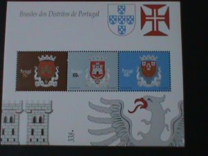 ​PORTUGAL-1998-SC# 2121a-DISTRICT ARMS OF PORTUGAL-MNH-S/S VF-LAST ONE