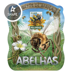 MOZAMBIQUE 2015 SHEET BEES INSECTS