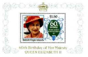British Virgin Islands 1986 Queen\'s 60th Birthday $1.50 ...