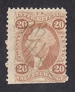 #R42C 20 cents Inland Exchange Revenue Stamp used F