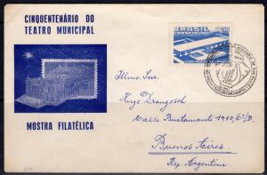 Brazil 50 Anniversary of the Municipal Theatre Stamp Expo Music cancellation