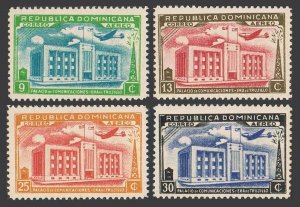 Dominican Rep C49-C52, MNH. Michel 447-450. Communications Building, 1944. Plane