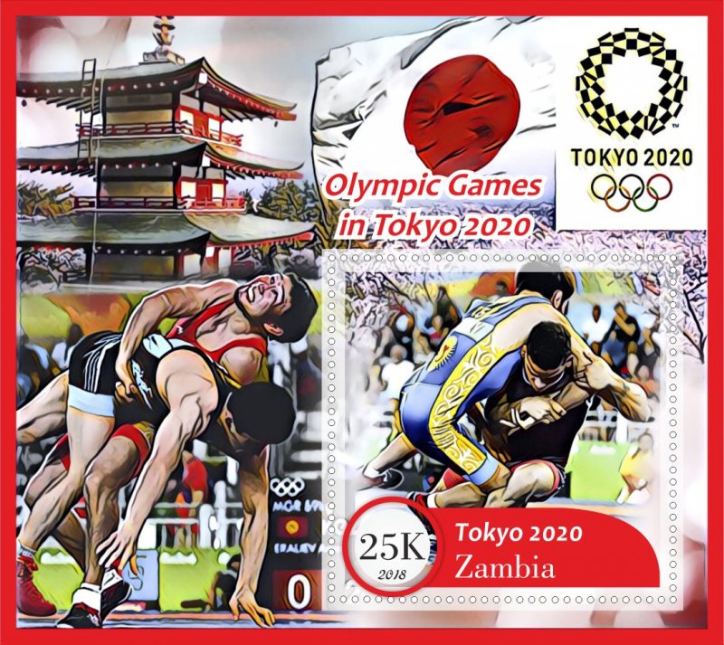 Stamps. Olympic Games Tokyo  6 sheets perf Zambia MNH **