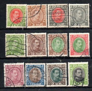 Iceland 176-187 Used. Set. 186-187 Revenue cancel