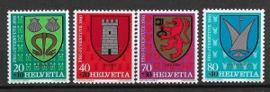1981 Switzerland B484-7 complete Arms set of 4 MNH