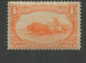 1898 US Stamp #287 4c Mint F/VF Disturbed Original Gum Catalogue Value $100