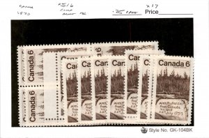 Canada, Postage Stamp, #516 (17 Ea, 2 Blocks) Mint NH, 1970 Mackenzie Rock (AB)