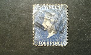 St Vincent #37 used wmk 5 dull blue e205 9163