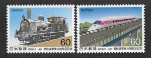SD)1987 JAPAN TRAINS, NEW JAPANESE RAILWAY COMPANY, PAR MNH