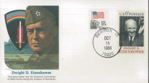 1984 Denison Texas Commander Dwight D Eisenhower Koslow WWI First Day Cover