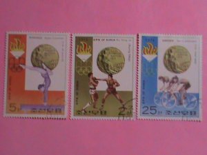 KOREA STAMP: 1976  SC#1491-3  21ST OLYMPIC GAMES-MONTREAL , CTO NH SET.