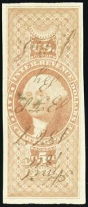 R88a, Used $5 Superb Charter Party Revenue Stamp - Stuart Katz