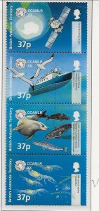 BRITISH ANTARCTIC TERRITORY (BAT) Sc 315 NH SET OF 2002 - SEA LIFE - (AO23)