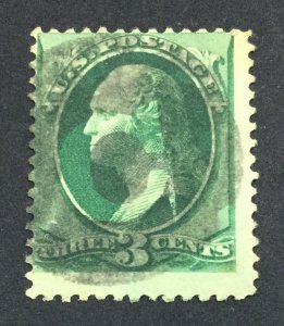 MOMEN: US STAMPS #3c NEGATIVE C USED LOT #44445