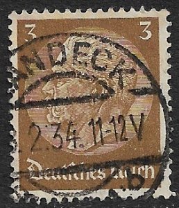 GERMANY 1933-35 3pf HINDENBURG Portrait Issue Sc 416 VFU