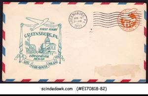 USA - 1939 AIR MAIL FIRST FLIGHT COVER OF EXPERIMENTAL PICK-UP FROM GREENSBURG