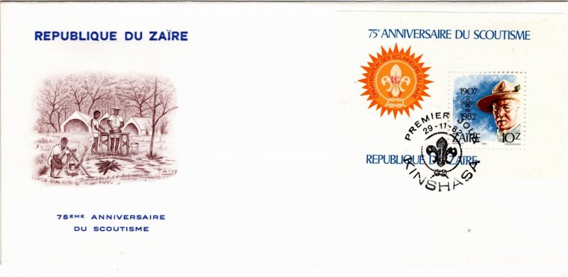 Zaire 1982 Sc 1090 souvenir sheet FDC