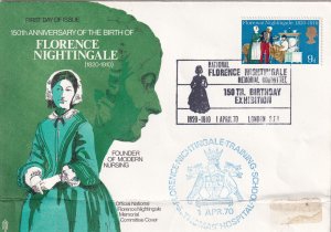 1970, Great Britain: Honoring Florence Nightingale, FDC (E12987)