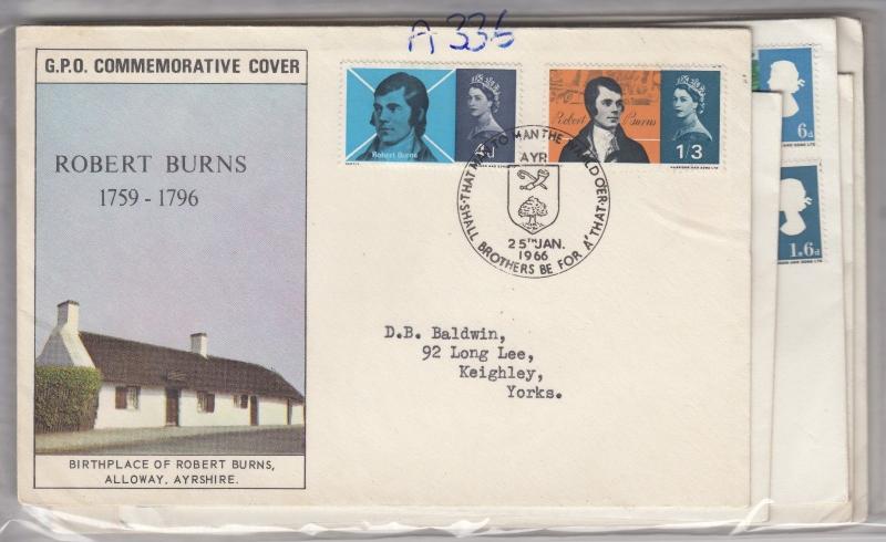 GB 1966/72 Collection of 8 FDCs Special Handstamps J497