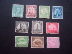 #692-701 Regular Issues 11x10 1/2 MNH OG F/VF #DS4  CV $141  Incs New Mounts