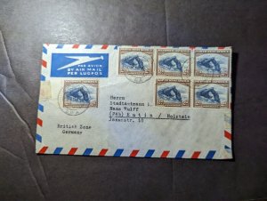 1954 British South West Africa Airmail Cover Karasburg to Eutin Holstein Germany