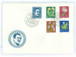 Switzerland B298-302 1960 Semi-postals, FDC Nice cacheted FDC Zumstein=25 SFr