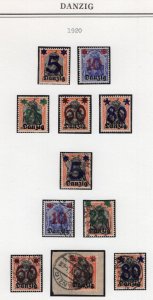 Danzig: 1920 Set Overprints Mint & Used