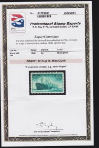 US 939 3c Merchant Marine w/PSE Cert 95 XF-S OG NH SMQ $25